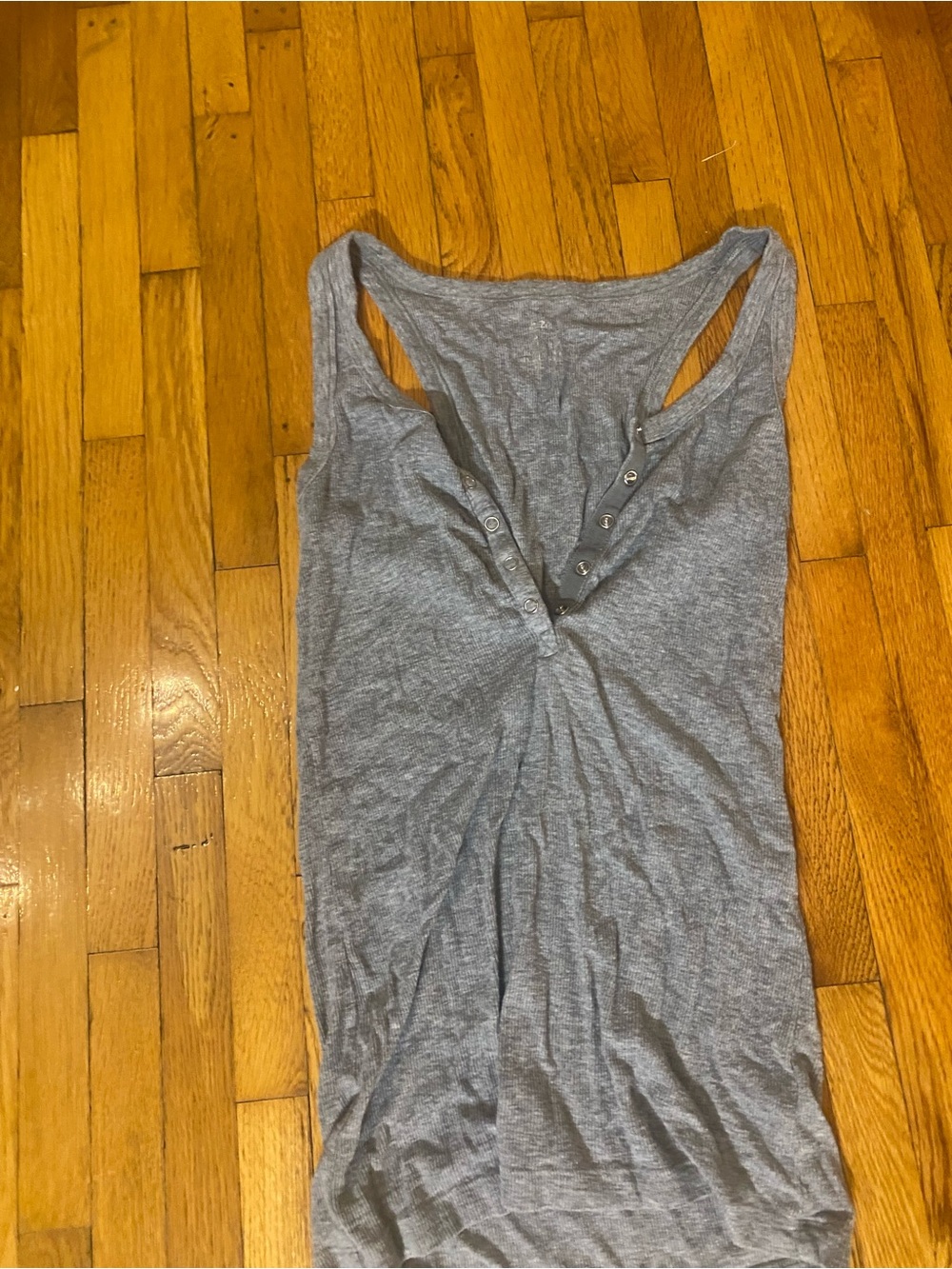 aerie Heather Gray Henley Racerback Tank
